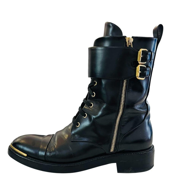 Louis Vuitton Leather Diplomacy Ranger Combat Boots. Size 40