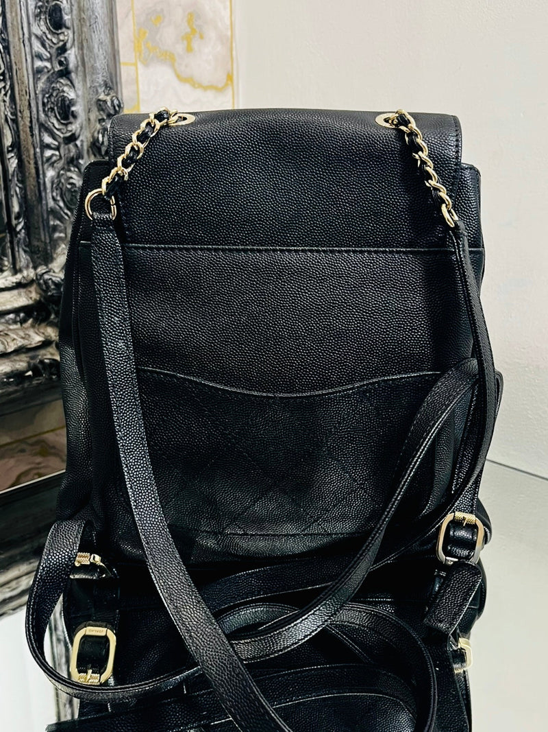 Chanel Affinity Caviar  & Diamond Stitch Leather Backpack