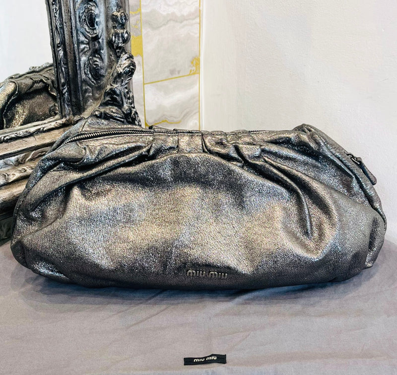 Miu miu clearance silver clutch