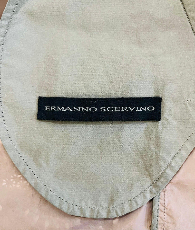 Ermanno Scervino Lace Detailed Belted Coat. Size 44IT