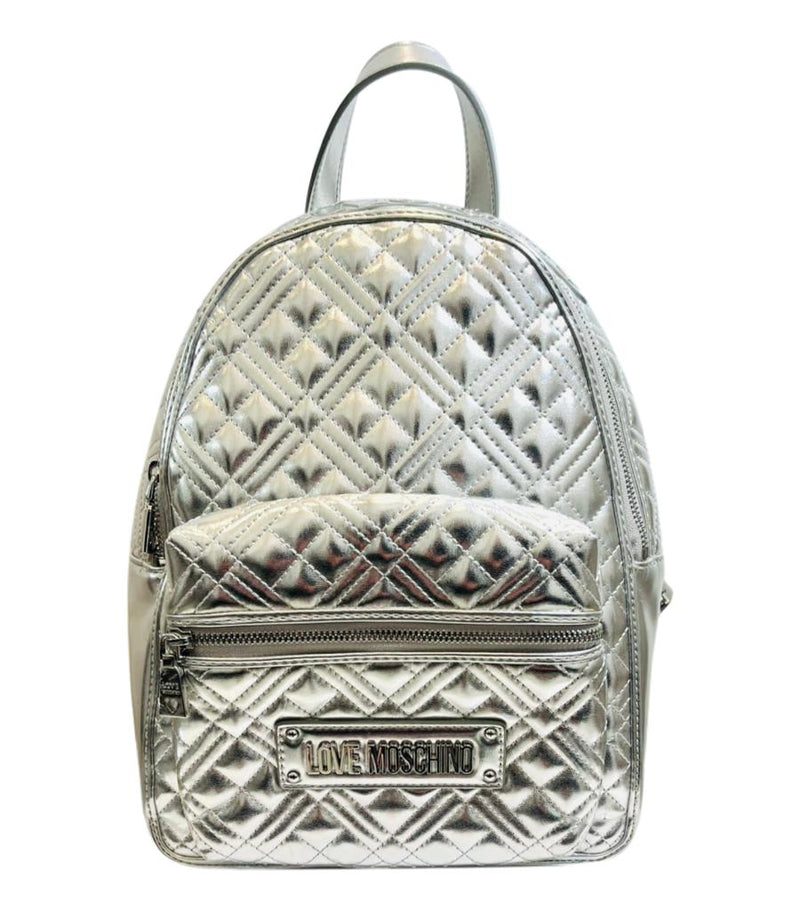 Love Moschino Metallic Logo Backpack