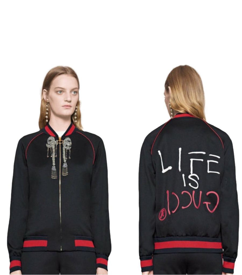 Gucci Ghost 'Life Is Gucci' Jacket. Size XXS