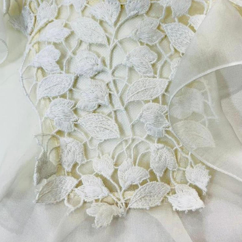 Giambatista Valli Silk & Guipure Lace Top . Size 38IT