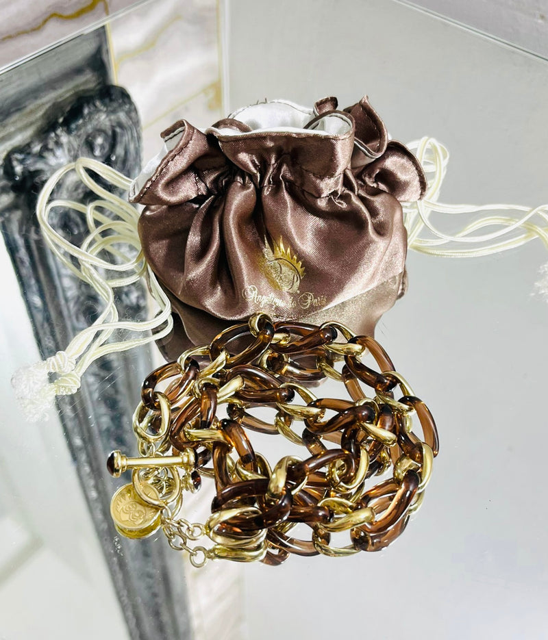 Angelique De Paris Resin & 18K Gold Plated Sterling Silver Link Necklace