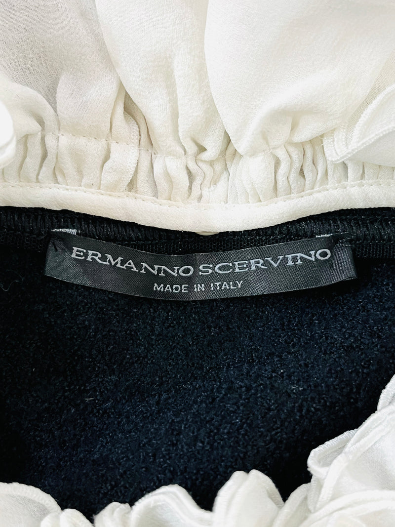 Ermanno Scervino Wool, Silk & Cashmere Crystal Neckline Jumper. Size 42IT