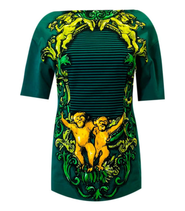 Prada Runway Baroque Cherub Top. Size 42IT