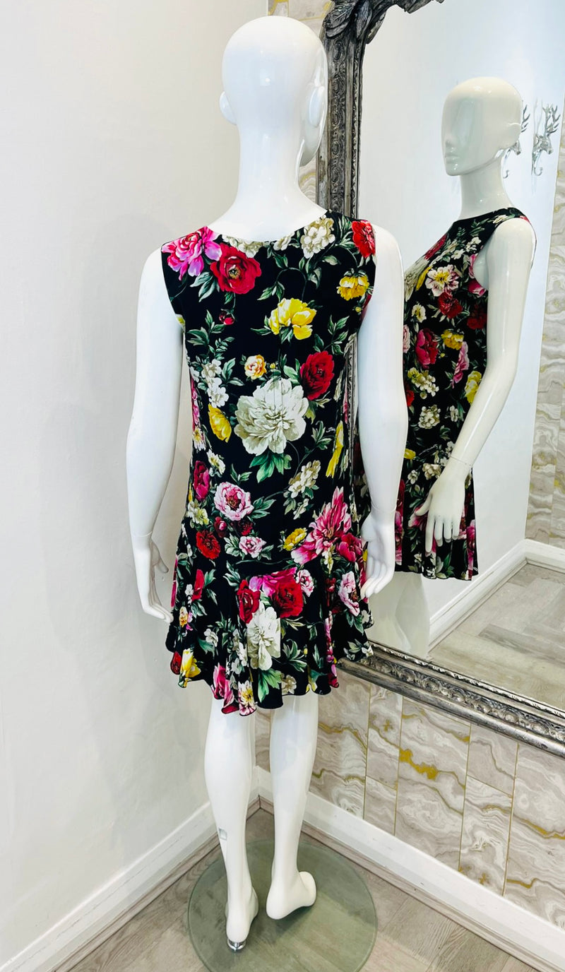 Dolce & Gabbana Floral Rose Print Dress. Size 40IT