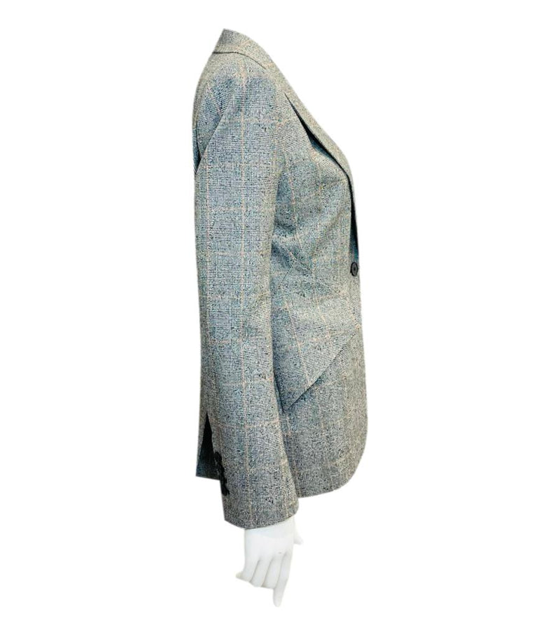 Alexander McQueen Virgin Wool Plaid Jacket. Size 42IT
