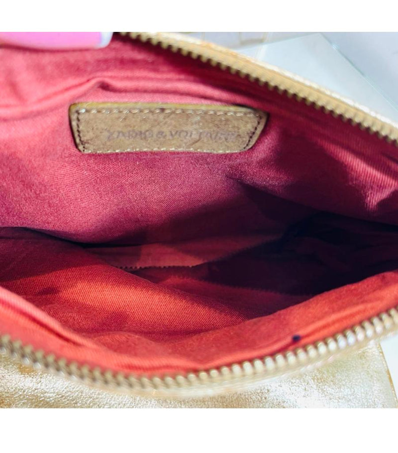 Zadig & Voltaire Stud Embellished Leather Clutch Bag