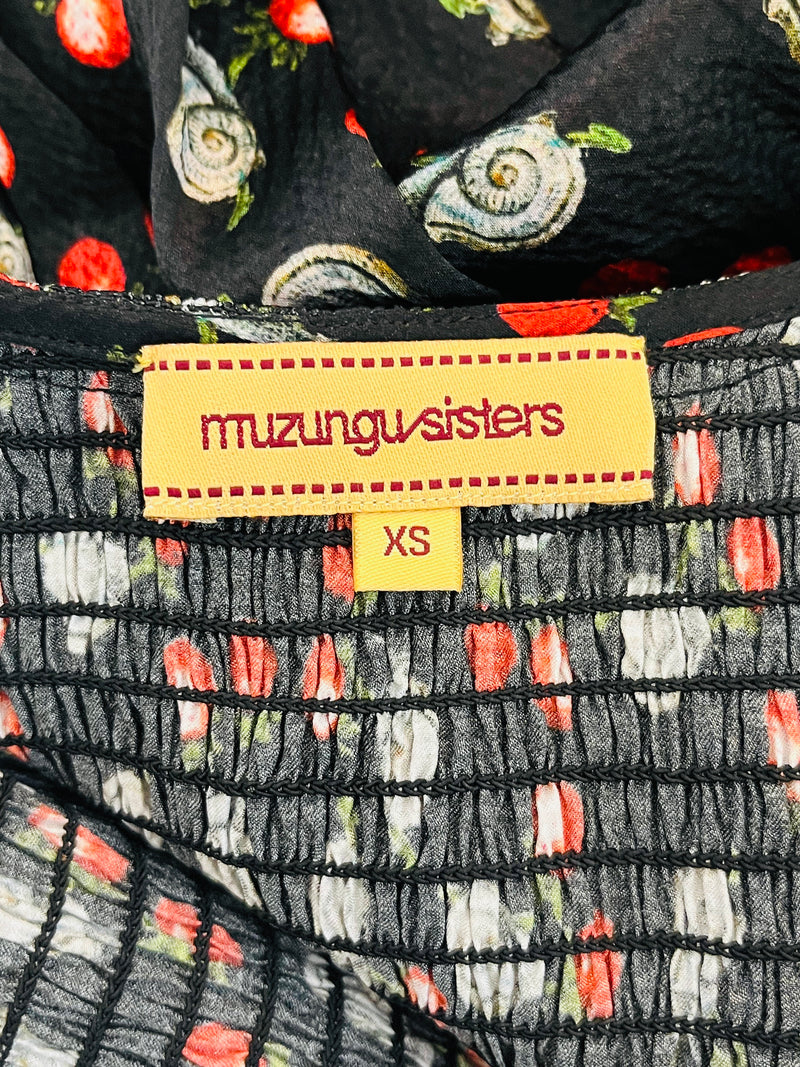 Muzungu Sisters Ruffle Tiered Silk Dress. Size XS