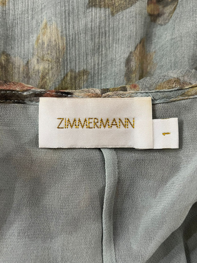 Zimmermann Frill Tiered Silk Dress. Size 1