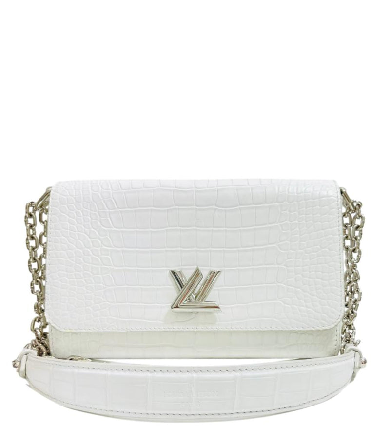 Louis Vuitton Crocodile Skin Twist Closure Bag