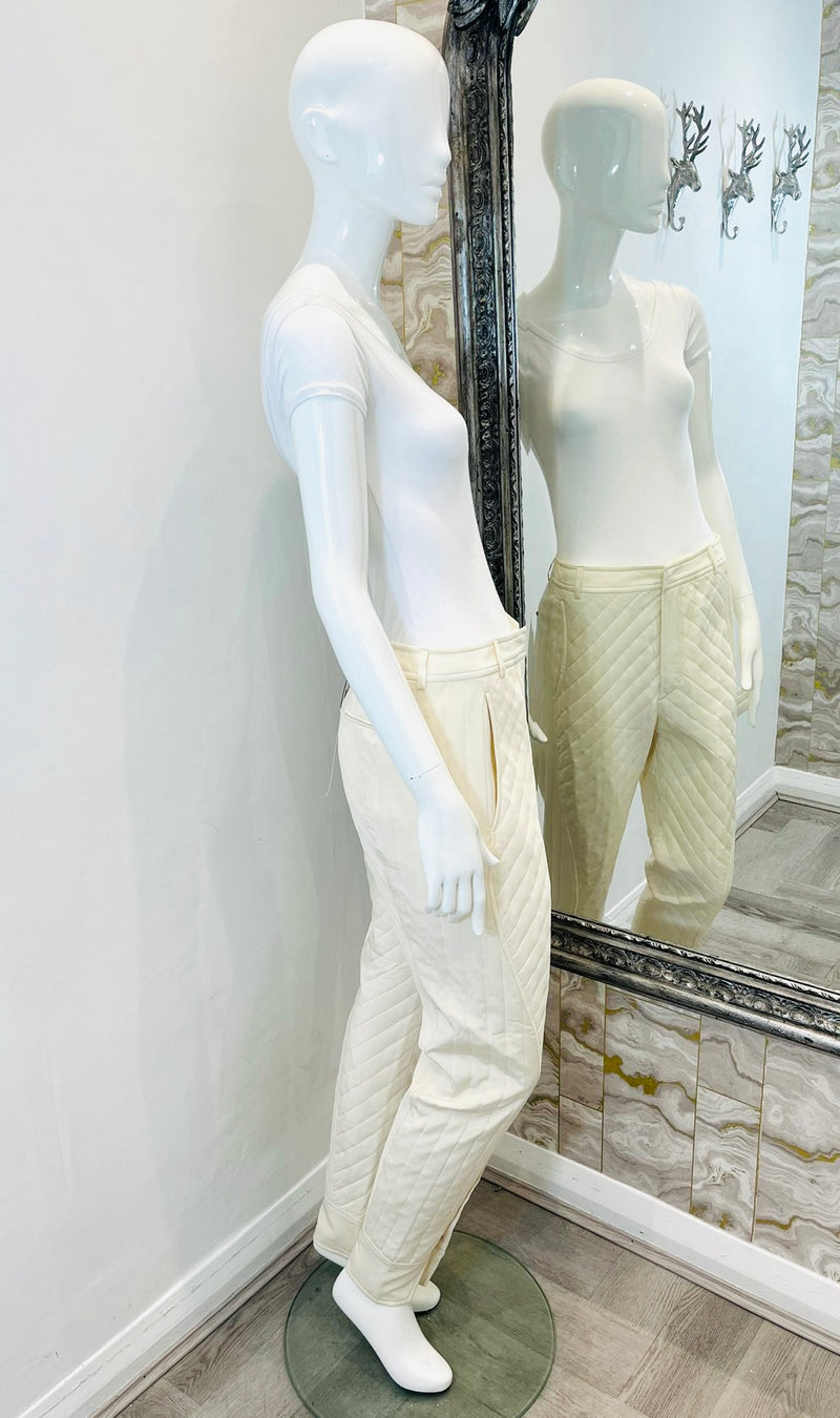 Sportmax Quilted Silk Trousers. Size 36FR