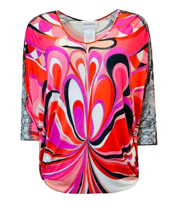 Emilio Pucci Abstract Print Top. Size 40IT