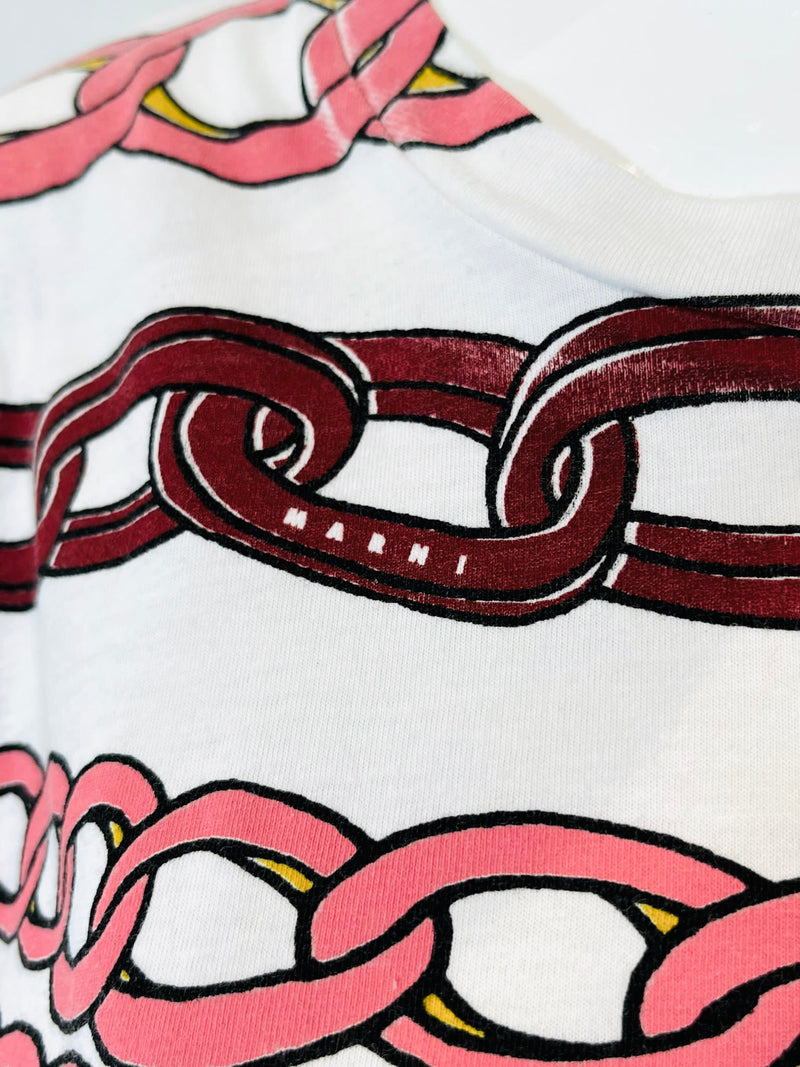 Marni Chain Print Cotton Top. Size 40IT