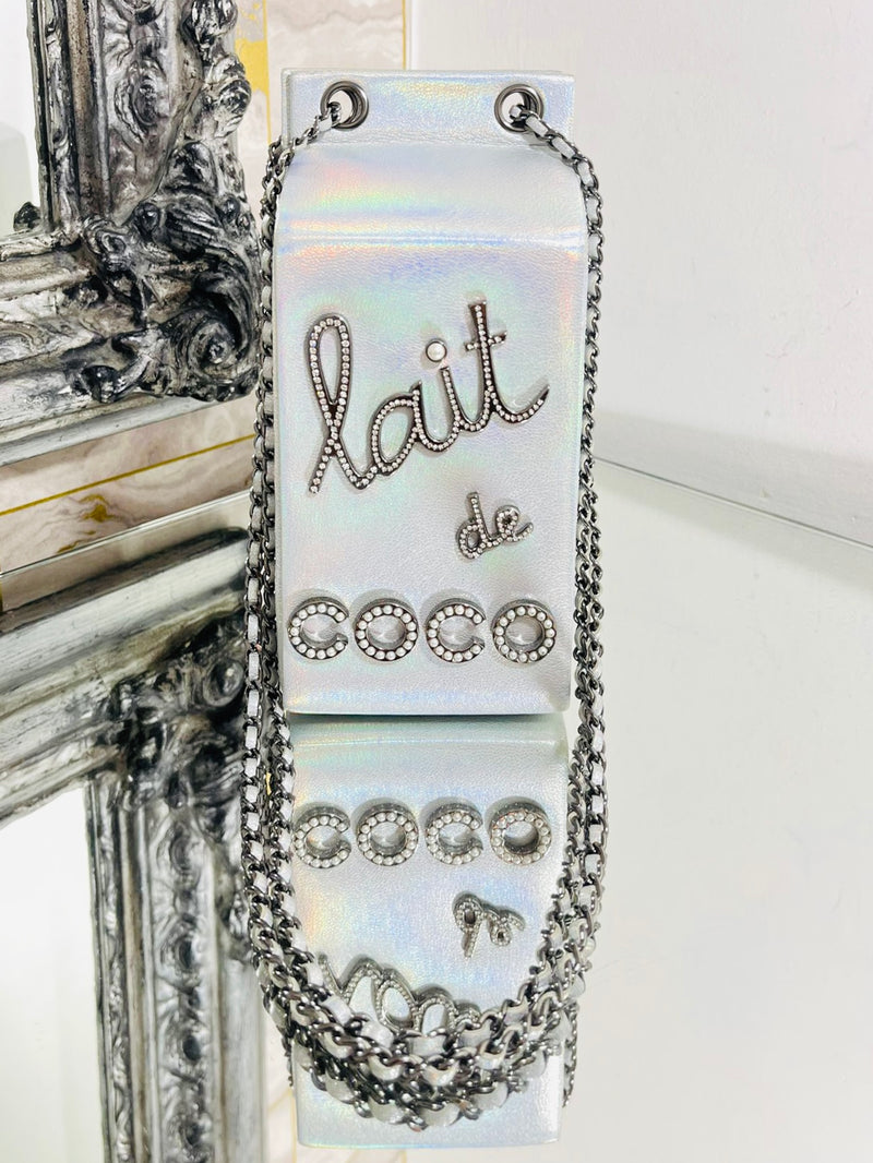 Chanel Iridescent Leather Milk Carton Handbag From The Supermarket Collection