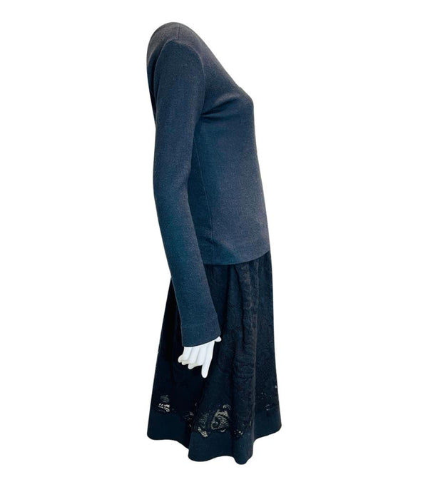 Ermanno Scervino Wool, Silk & Cashmere Dress. Size 44IT