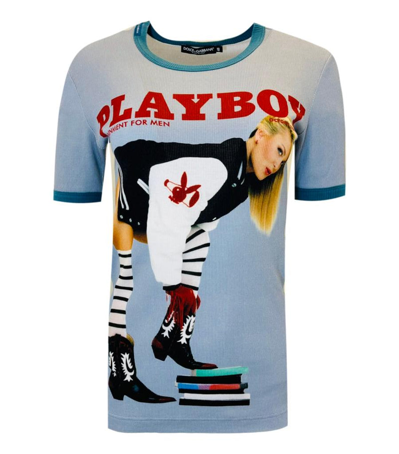 Dolce & Gabbana 'Playboy' T-Shirt. Size 48IT