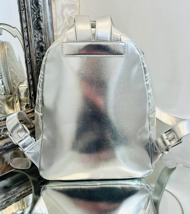 Love Moschino Metallic Logo Backpack