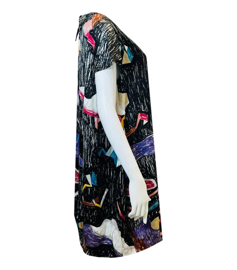 Chloe Silk Abstract Print Dress. Size 42IT