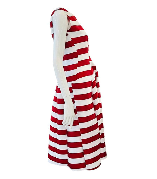 Maison Rabih Kayrouz Striped Silk Blend Tulip Dress. Size 38FR