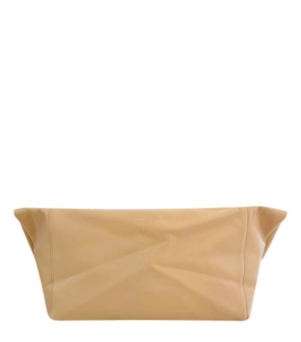 Celine Leather Fold-Over Clutch Bag