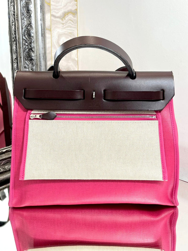 Hermes Canvas & Leather Herbag 31