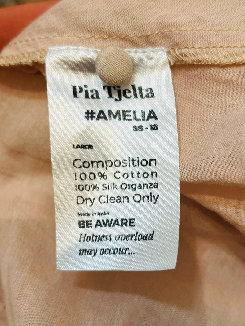 Pia Tjelta Silk & Cotton Dress. Size L