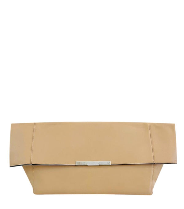 Celine Leather Fold-Over Clutch Bag