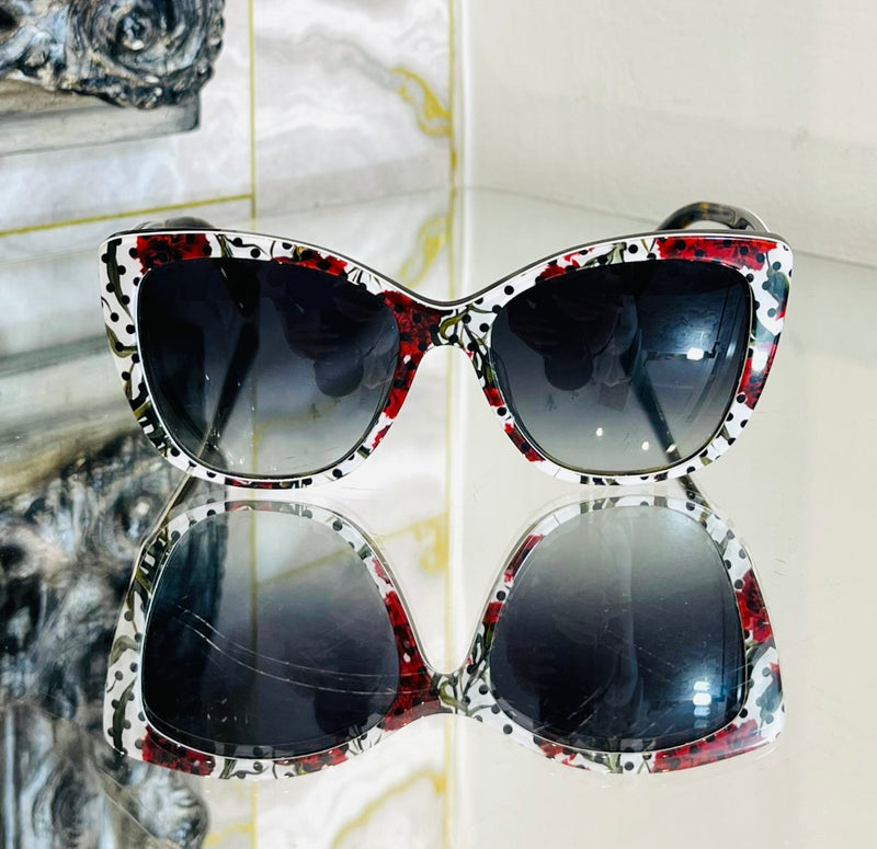 Dolce Gabbana Rose Print Sunglasses Shush London