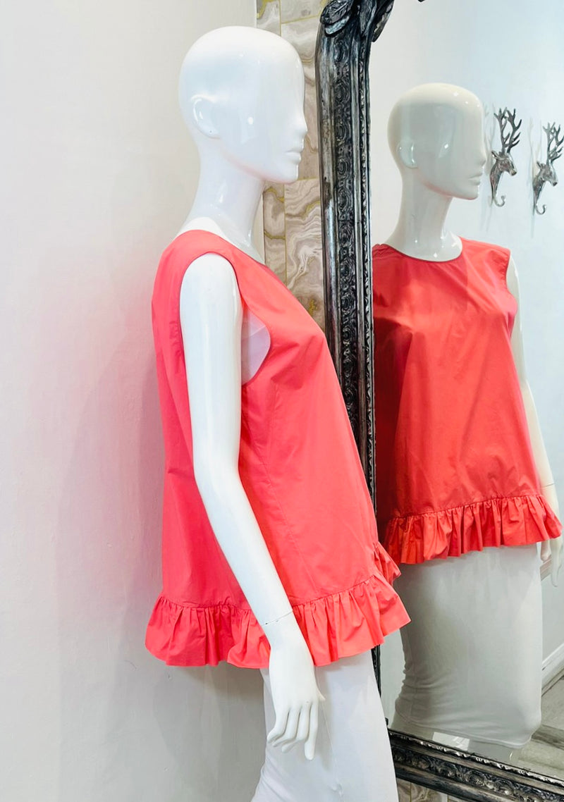 Marni Ruffle Detail Cotton Top. Size 44IT