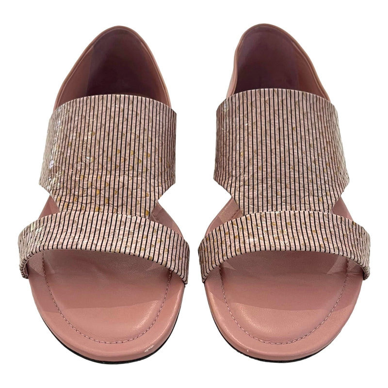 Tod's Snake Embossed Leather Sandals. Size 38.5