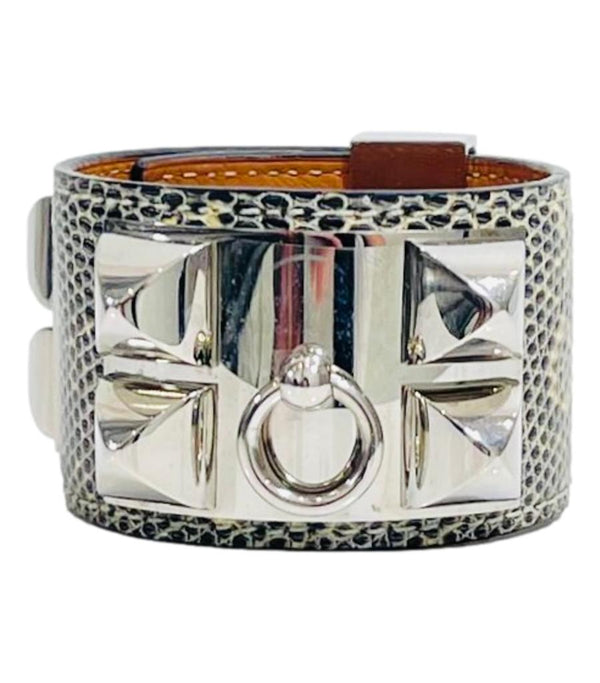 Hermes Ltd Edition Ombre Lizard Collier De Chien Bracelet