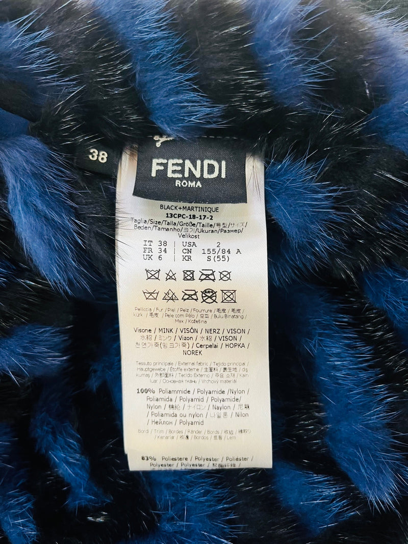 Fendi Mink Fur Bomber Jacket. Size 38IT