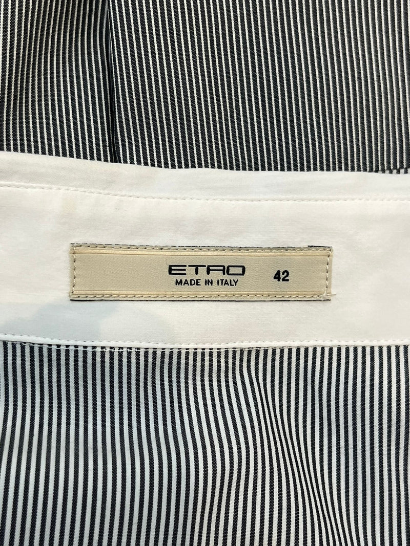 Etro Striped Cotton Shirt. Size 42IT