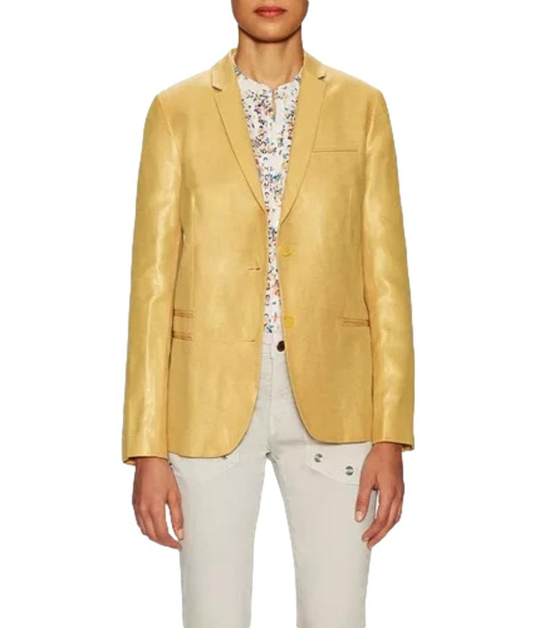 Zadig & Voltaire Skull Embellished Linen & Cotton Blazer. Size 38FR