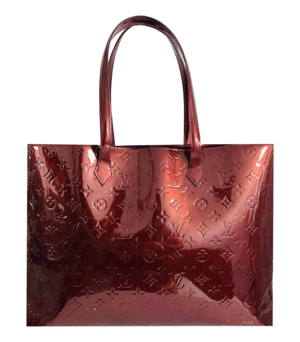 Long beach patent leather tote Louis Vuitton Pink in Patent