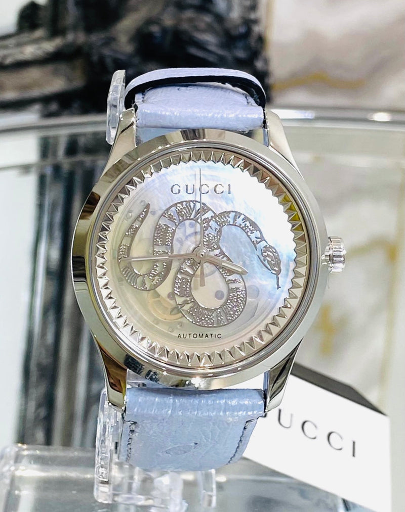 Gucci Automatic G Timeless Mother Of Pearl Watch