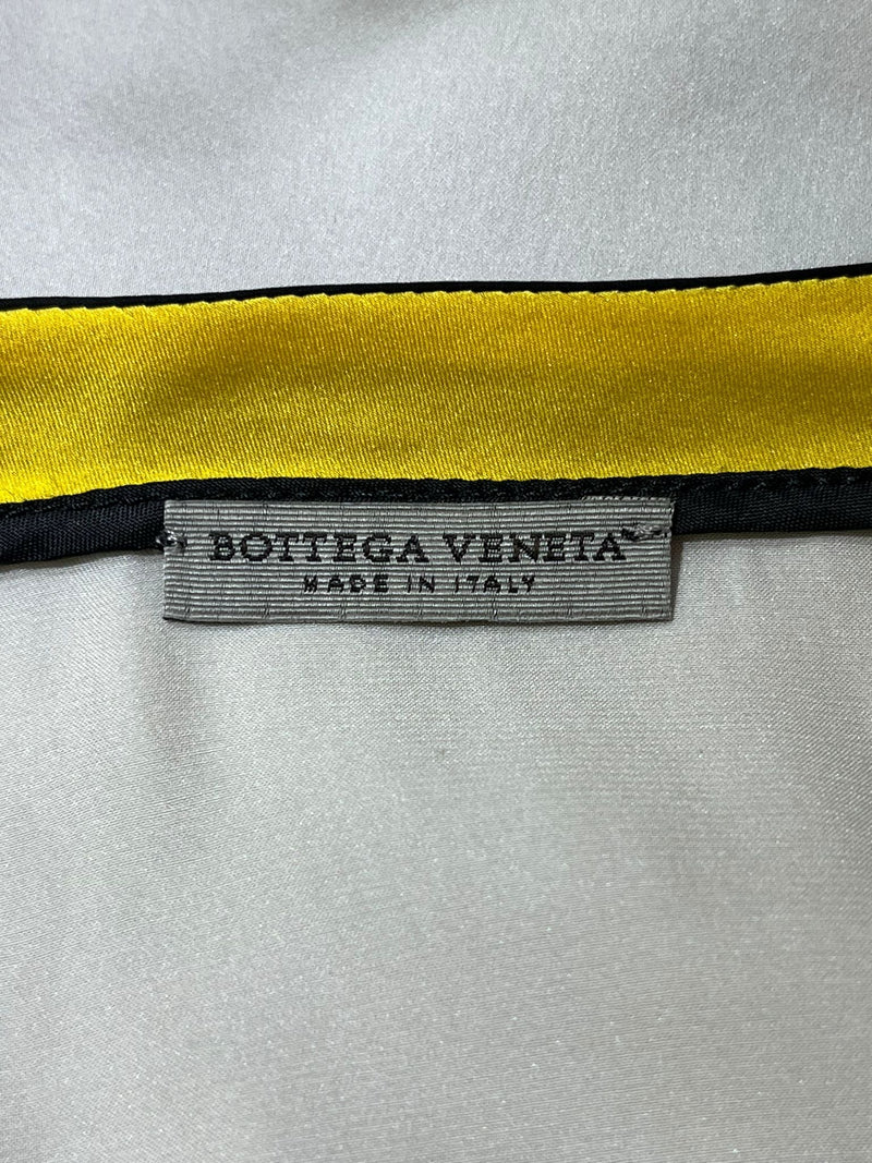 Bottega Veneta 3D Layered Silk & Cashmere Printed Top & Cardigan Set. Size 42IT