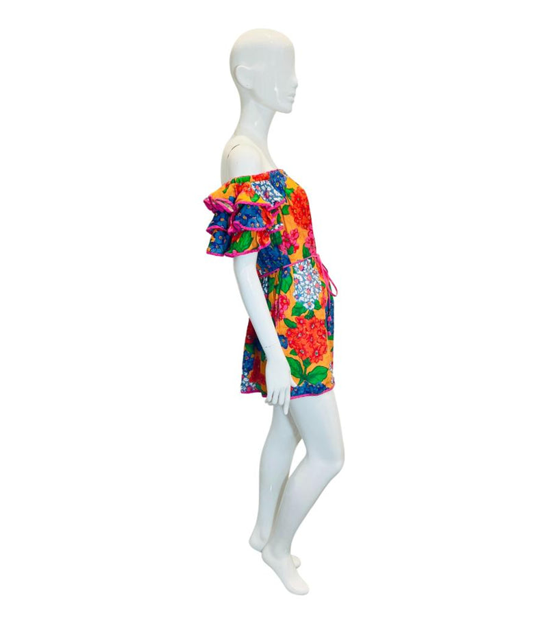 Zimmermann Floral Print Linen Dress. Size XS
