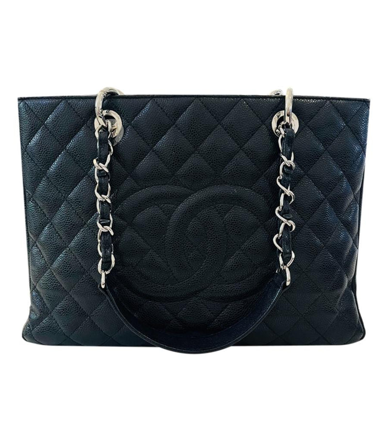 Chanel 'CC' Logo Caviar Leather Grand Shopping Tote Bag