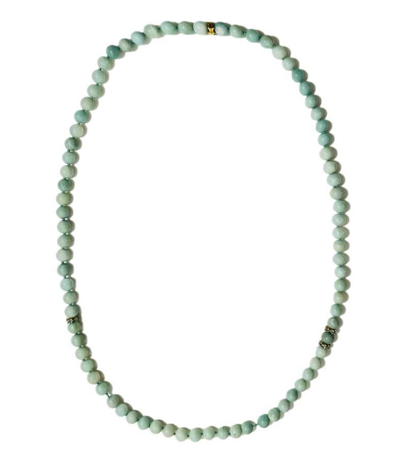Carolina Bucci Amazonite Beaded Necklace With 18k Gold & Sapphires