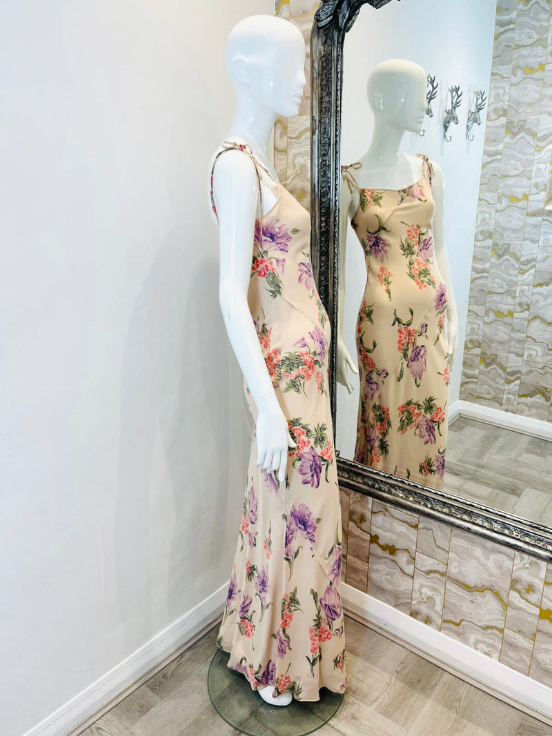 Joseph Silk Floral Maxi Dress. Size 38FR