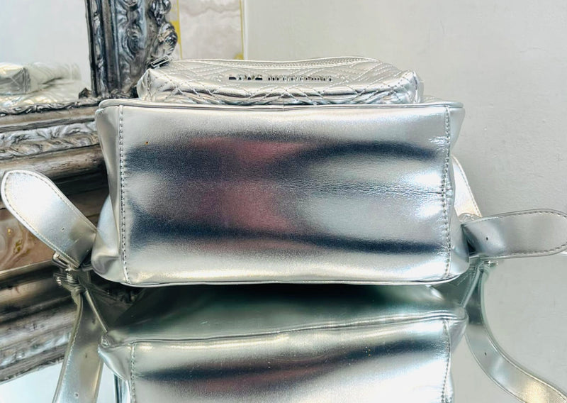 Love Moschino Metallic Logo Backpack