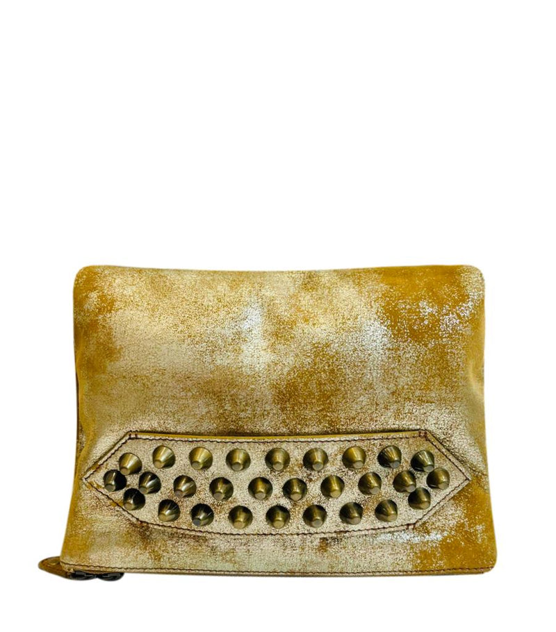 Zadig & Voltaire Stud Embellished Leather Clutch Bag
