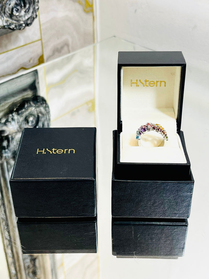 H Stern Rainbow Gemstone Ring In 18k White Gold