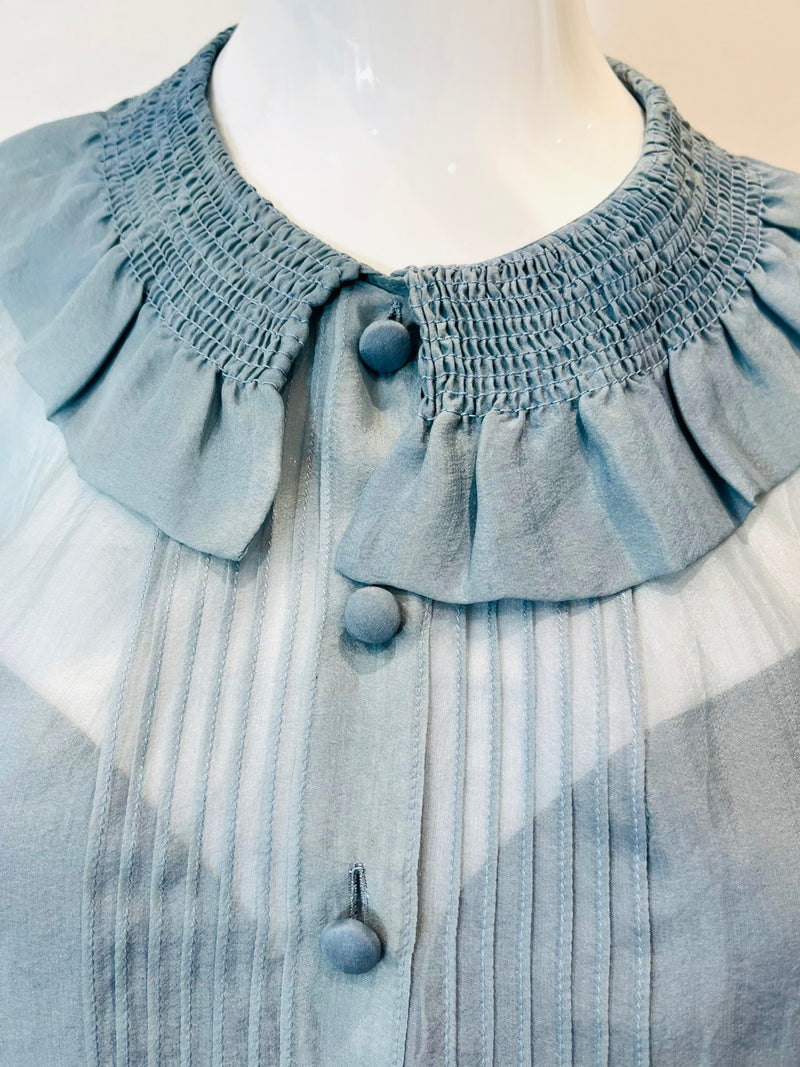 Ralph Lauren Ruffled Silk Top. Size 8US