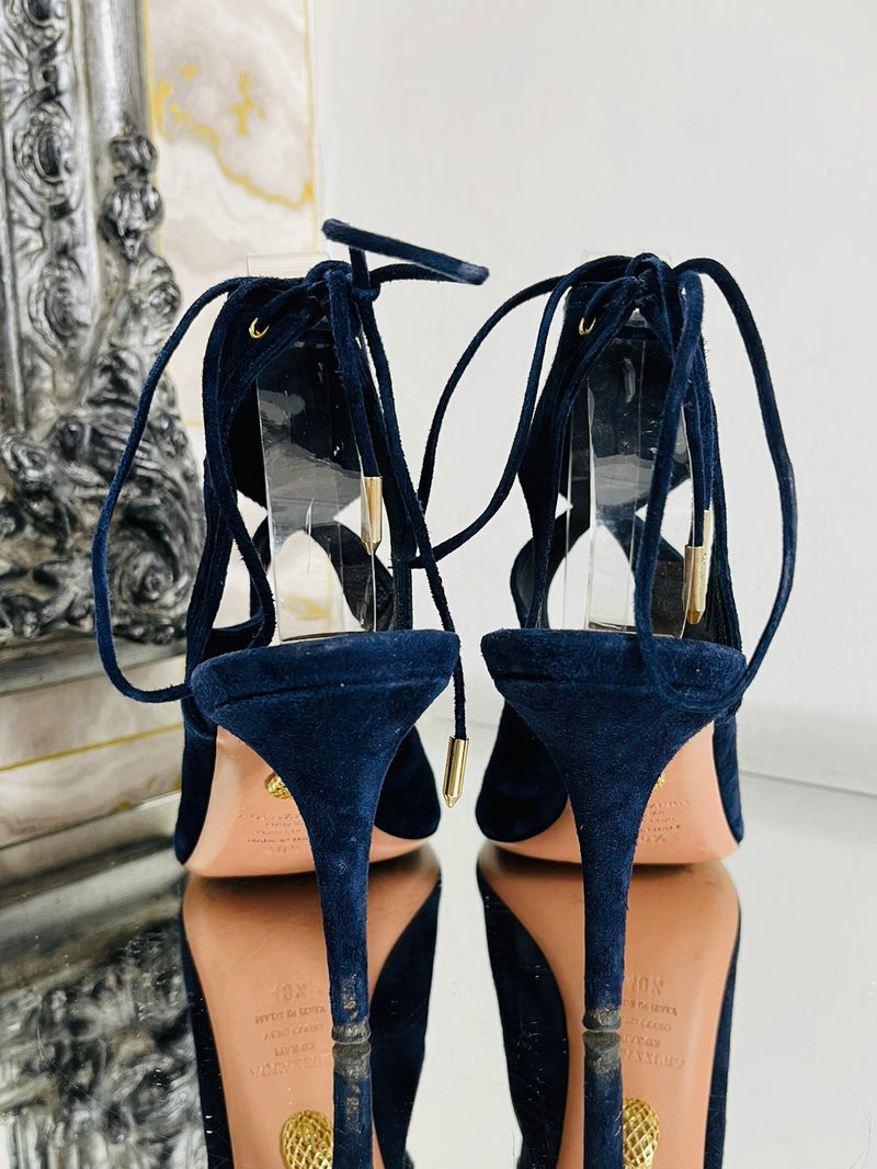 Aquazzura Suede Heels. Size 40.5