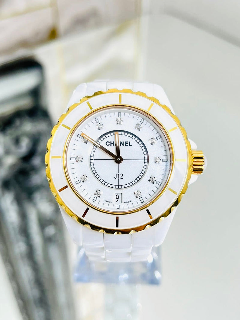 Chanel J12 Watch 18k Rose Gold, Diamond & Ceramic