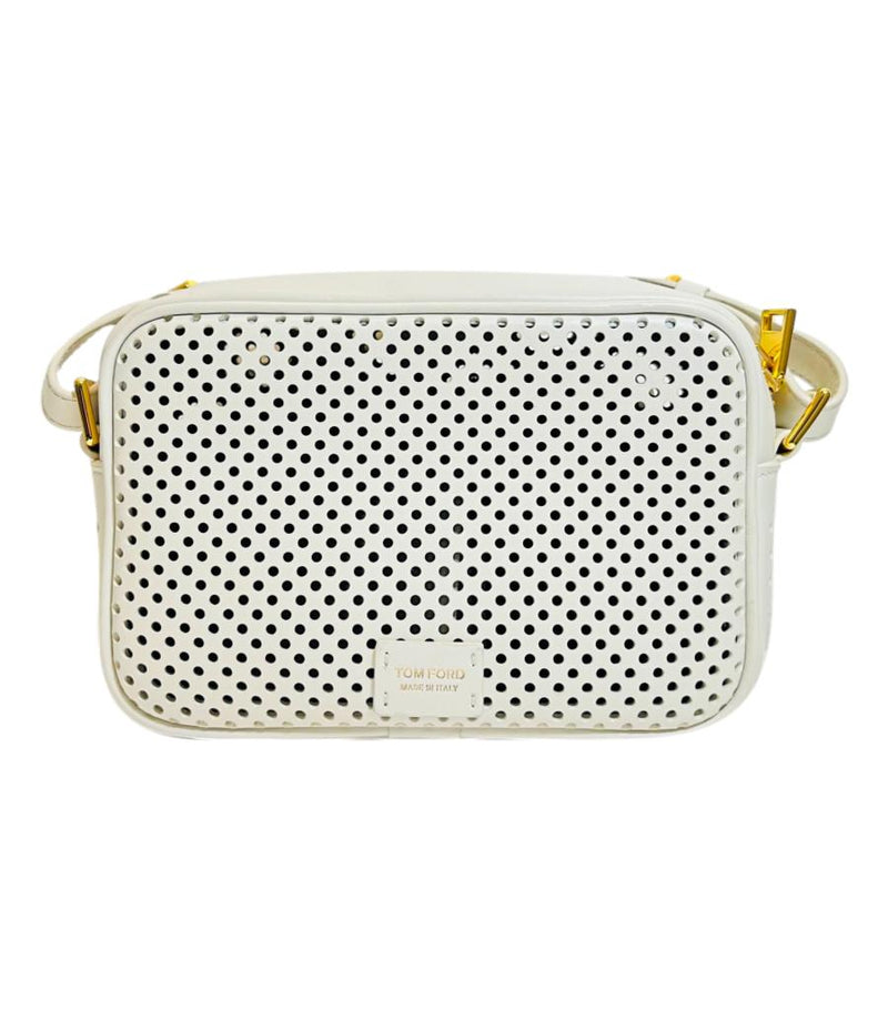 Tom Ford Perforated Leather T Twist Camera Bag